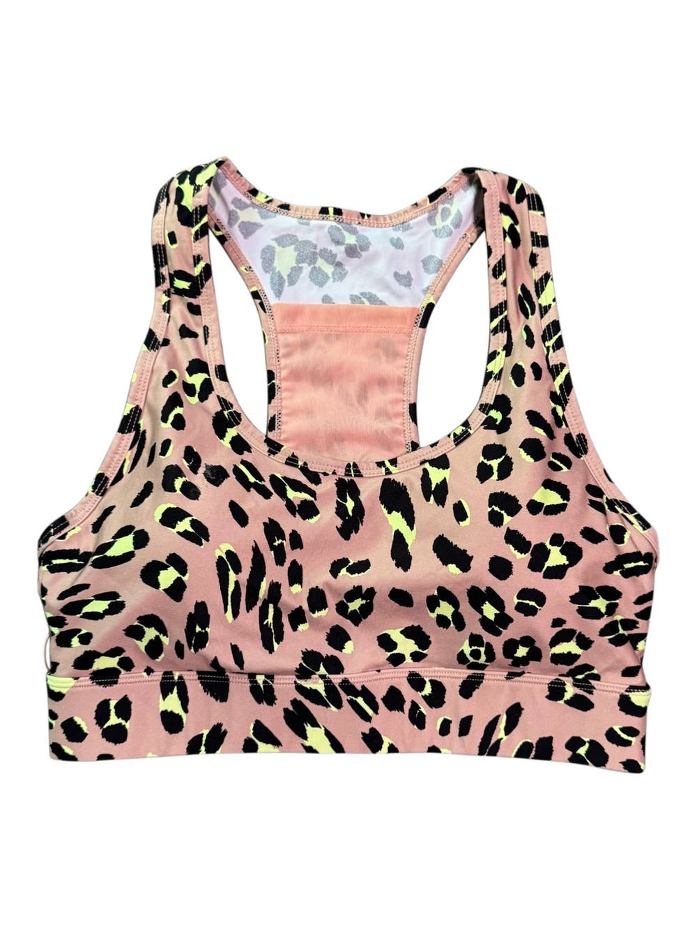 Fabletics On-The-Go Medium Impact Sports Bra II in Desert Wavy Leo - Picture 2 of 9